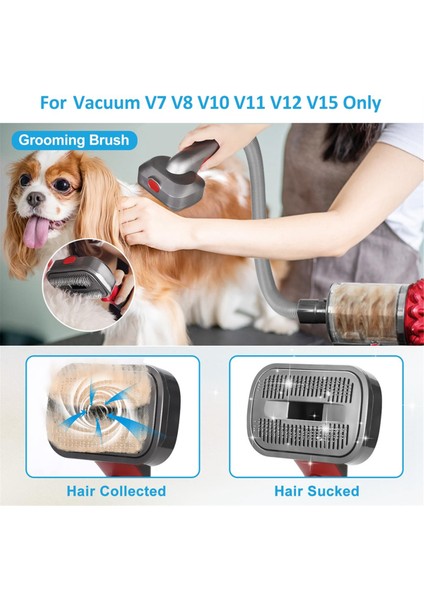 Köpek Bakım Eki Kiti Vakum V7 V8 V10 V11 V12 V15 Pet Saç Kesme Makineleri Deshedding Fırçaları Eki (Yurt Dışından)