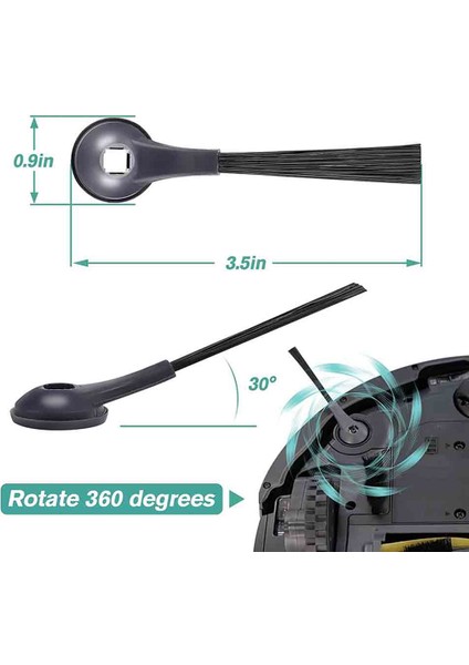 10 Adet Yan Fırçalar Değiştirme Iq Robot R101AE (RV1001AE), RV1100, RV1101, RV2011DRUS, RV912S, R100 (Yurt Dışından)