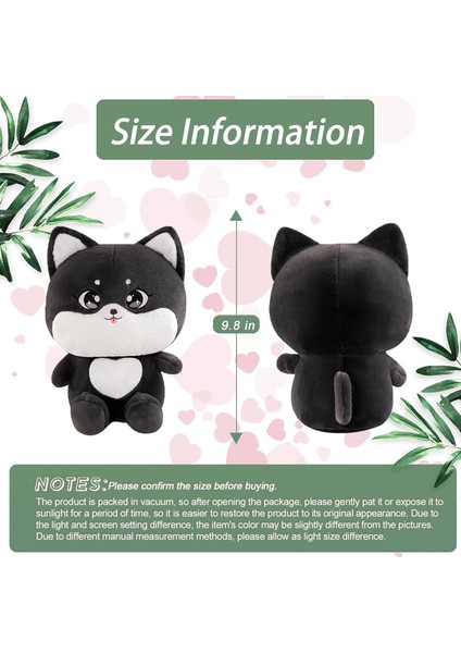 Kara Kedi Peluş Sevimli Kara Kedi Dolması Hayvan Kedi Peluş Yastık Çocuk Için 9.8" (Yurt Dışından)