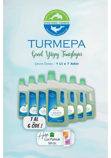 Genel Yüzey Temizleyici, 7 Al 6 Öde 1000 ml ve 50 Gram Pamuk Hediyeli