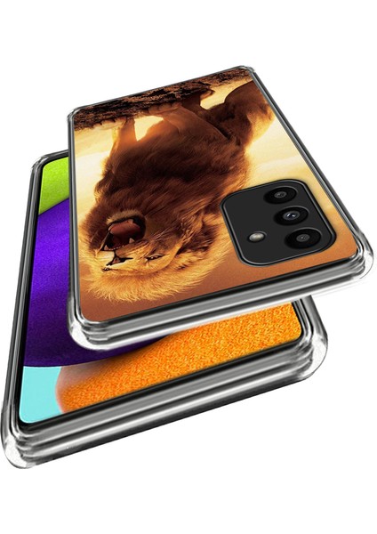 Samsung Galaxy A15 4g/5g Tpu Koruyucu Kılıf Desenli Arka Telefon Kapağı-Aslan (Yurt Dışından)