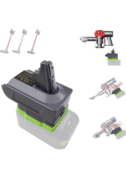 RYO18V6V7V8 18V Için 3'ü 1 Arada Adaptör Dysom V6 V7 Animal Absolute Elektrikli Süpürgelere Dönüştürme,запасные Части Пылесоса (Yurt Dışından) fiyatları