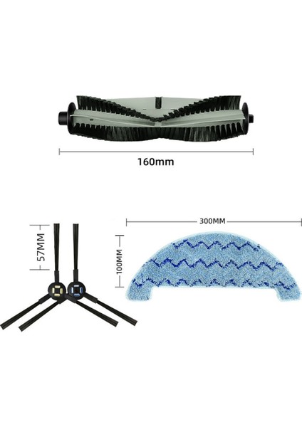 Ana Fırça Yan Fırça Paspas Bezleri Bez Değiştirme A7/A9S/X785/X750/X800 Robotlu Süpürge Yedek Parça Kiti,запасные Части Пылесоса (Yurt Dışından) modelleri