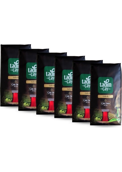 Tadım Çay Gold 6 Adet 1000 gr (HAKİKİ RİZE ÇAYI, PAKET SİYAH ÇAY)