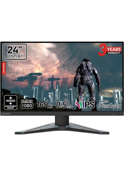 23.8” G24-20 66CFGAC1TK 0,5ms 165HZ Hdmı+Dp Freesync Premıum IPS Gamıng Monıtor