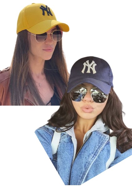 Unisex Ny Nakışlı Kep Şapka 2'li Set
