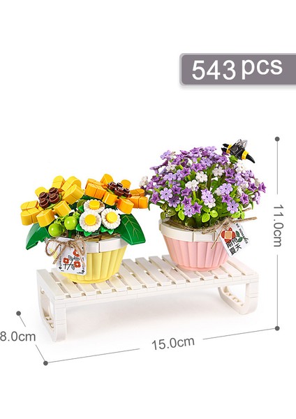 Yaratıcı Çiçek Yapı Modeli (543 Parça) (Yurt Dışından)