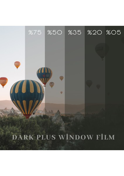 Dark Plus %35 Açık Ton Cam Filmi ( 100 cm x 9