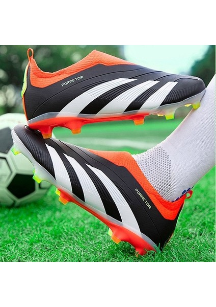 Bağcıksız Profesyonel Futbol Ayakkabısı - Siyah (Yurt Dışından)