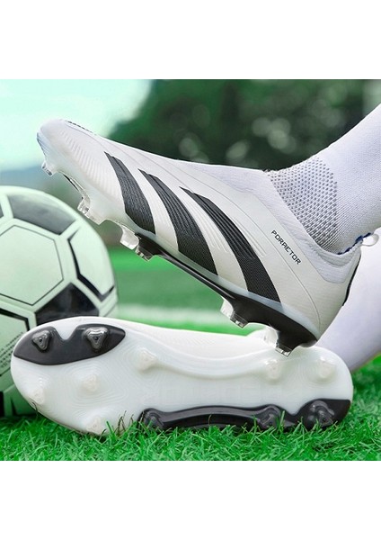 Bağcıksız Profesyonel Futbol Ayakkabısı - Beyaz (Yurt Dışından) fırsatları