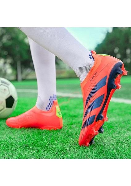 Bağcıksız Profesyonel Futbol Ayakkabısı - Turuncu (Yurt Dışından)