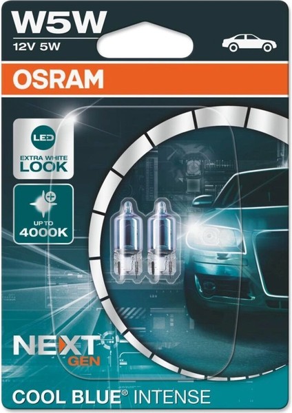 Cool Blue Intense Nex Gen T10 4000K Beyaz Işık Park Ampulü 2li Set 2825CBN-02B