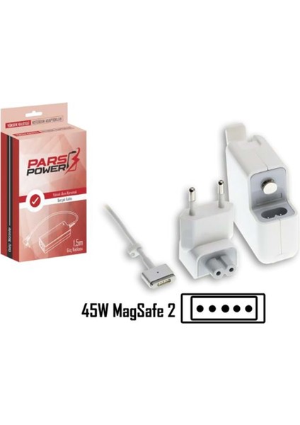 Apple MacBook Air 45W A1436 Magsafe 2 Adaptör Şarj Aleti-Cihazı Pars Power