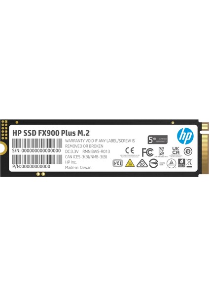 Hp SSD FX900 Plus M.2 1 Tb SSD Okuma: 7100 MB/sn Yazma: 6300 MB/sn Ürün Kodu : 7F617AA