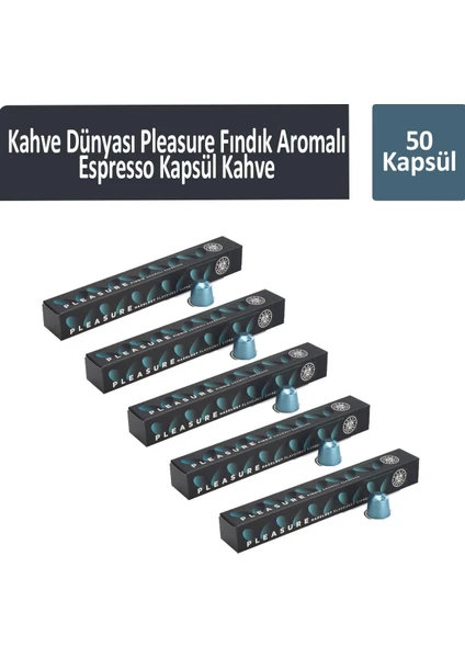 Kahve Dünyası Pleasure Fındık Aromalı Espresso Kapsül Kahve 50 Kapsül