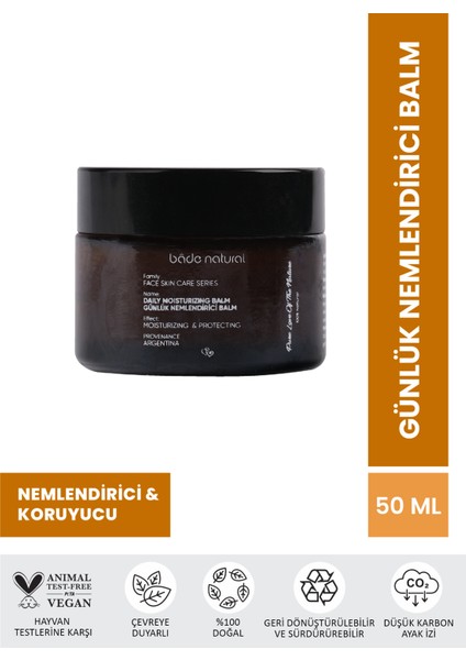 Bade Natural Günlük Nemlendirici ve Koruyucu Balm 50 ml