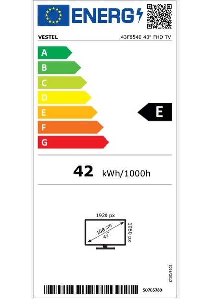 43F8540 43" 109 Ekran Dahili Uydu Alıcılı Full HD LCD TV