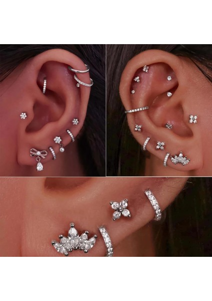 No.49 Tarzı No.1-No.50 Tyles Seçin Çelik Kulak Tragus Kıkırdak Delici Ay Yıldız Kıkırdak Küpe Kabuklu Tragus Damızlık Helix Kıkırdak Delici (Yurt Dışından)
