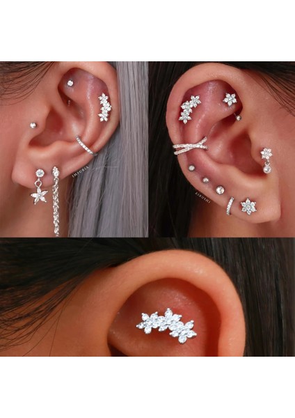 No.49 Tarzı No.1-No.50 Tyles Seçin Çelik Kulak Tragus Kıkırdak Delici Ay Yıldız Kıkırdak Küpe Kabuklu Tragus Damızlık Helix Kıkırdak Delici (Yurt Dışından)