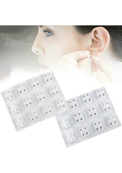 Şerit Topu 12 Çift Kristal Tıbbi Küpe Piercing Alet Takımı Kulak Damızlık Cerrahi Çelik Tıpa Vücut Kulak Piercing Tabancası Takı Moda (Yurt Dışından) fiyatları