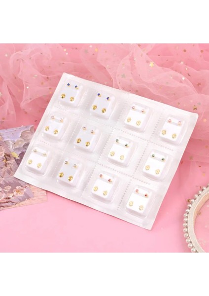 Şerit Topu 12 Çift Kristal Tıbbi Küpe Piercing Alet Takımı Kulak Damızlık Cerrahi Çelik Tıpa Vücut Kulak Piercing Tabancası Takı Moda (Yurt Dışından) fırsatları