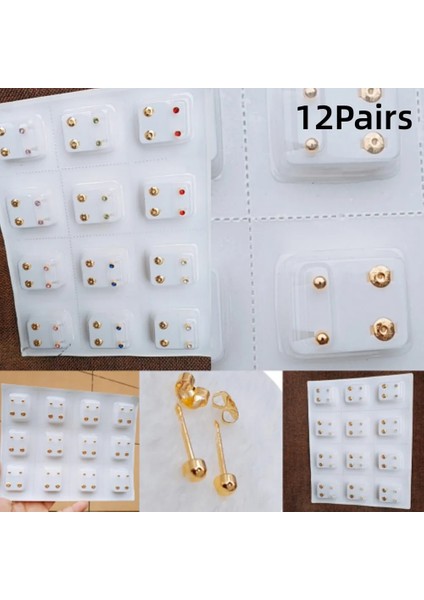 Şerit Topu 12 Çift Kristal Tıbbi Küpe Piercing Alet Takımı Kulak Damızlık Cerrahi Çelik Tıpa Vücut Kulak Piercing Tabancası Takı Moda (Yurt Dışından) indirimleri