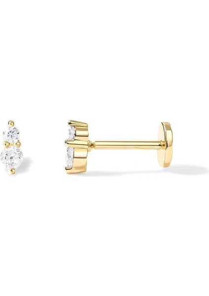 Yeşil Canner Ute Palmiye Göz Küpe Gümüş Küpe Kadınlar Için Düğme Küpe Piercing 18 K Altın Kıkırdak Düğün Güzel Takı (Yurt Dışından)