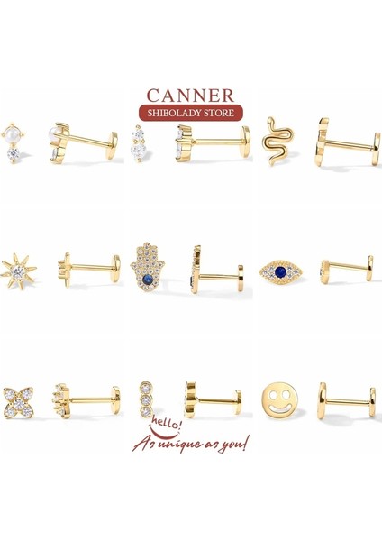 Yeşil Canner Ute Palmiye Göz Küpe Gümüş Küpe Kadınlar Için Düğme Küpe Piercing 18 K Altın Kıkırdak Düğün Güzel Takı (Yurt Dışından) indirimleri