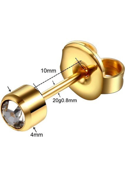 Stil9 2 Adet Grup Çelik Küpe Çıtçıt Kulak Delme Tabancası Birthstone Gem Kulak Çıtçıt Küpe Damızlık Tragus Kıkırdak Helix Piercing Takı (Yurt Dışından)