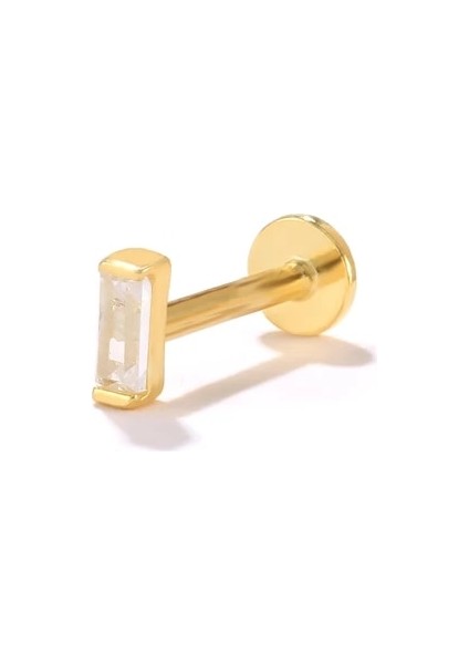 No.16 Boyutu Aide Terling Gümüş Zirkon Yıldız Çiçek Tragus Helix Piercing Küpe Kadın Labret Dudak Yüzük Kıkırdak Damızlık Punk Takı 1 Pc (Yurt Dışından)