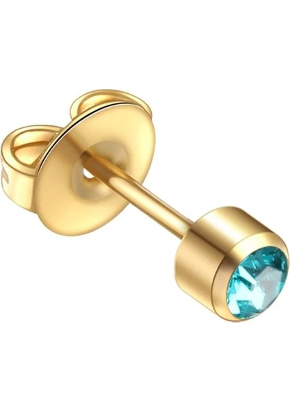 STIL26 2 Adet Grup Çelik Küpe Çıtçıt Kulak Delme Tabancası Birthstone Gem Kulak Çıtçıt Küpe Damızlık Tragus Kıkırdak Helix Piercing Takı (Yurt Dışından)