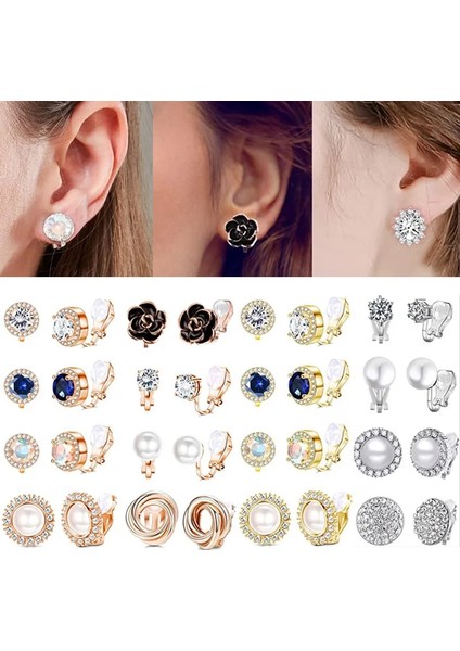 Altın Tarzı No.2 Boyutu 1 Çift Simüle Inci Klip Küpe Damızlık Cz Olmayan Deldi Küpe Kadınlar Için Kulak Klipsi Sahte Piercing Küpe Kulak Manşet Hiçbir Piercing (Yurt Dışından) fiyatları