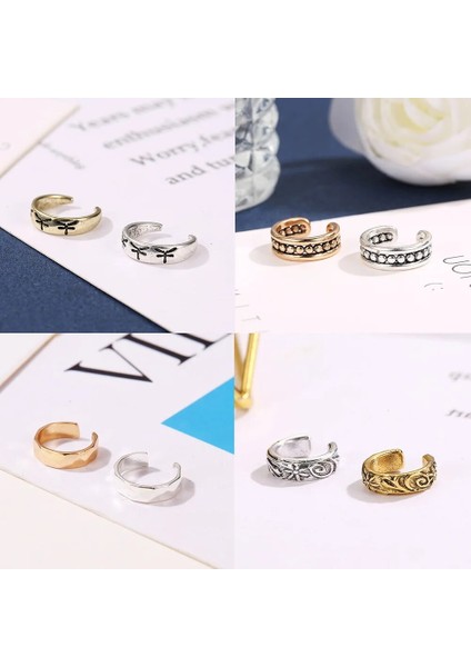 NO.6485 Boyutu 1 Adet Kıkırdak Vintage U-Şekilli Sahte Delici Olmadan Manşet Küpe Kulak Manşet Wrap Kaya Küpe Manşet Hiçbir Delici Kadın Klip Takı (Yurt Dışından) fırsatları