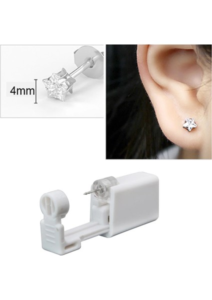 R Tarzı R Adet Tek Kullanımlık Steril Kulak Delme Ünitesi Kıkırdak Tragus Helix Delme Tabancası Hiçbir Ağrı Delici Aracı Makine Seti Damızlık Takı (Yurt Dışından)