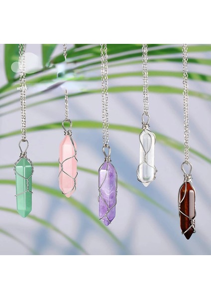 50CM Tarzı 9-1 Adet-Torba Doğal Taş Charm Altıgen Nokta Kolye Kolye Şifa Kristal Taş Kaplan Gözü Lapis Lazuli Mermi Denge Çarkı Takı (Yurt Dışından) modelleri