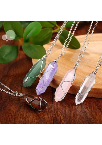 50CM Tarzı 9-1 Adet-Torba Doğal Taş Charm Altıgen Nokta Kolye Kolye Şifa Kristal Taş Kaplan Gözü Lapis Lazuli Mermi Denge Çarkı Takı (Yurt Dışından) fırsatları