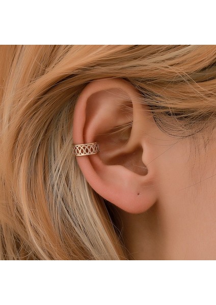 NO.101 Boyutu Moda Altın Renk Yaprak Klip Küpe Kadınlar Için Piercing Olmadan Puck Rock Vintage Kristal Kulak Manşet Kızlar Takı Hediyeler (Yurt Dışından)