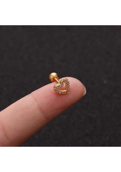 No.22 Tarzı Altın Fashiotainless Çelik Mini Zirkon Kıkırdak Piercing Düğme Küpe Kadınlar Için Helix Tragus Piercing Kadın Göbek Takısı 1 Adet (Yurt Dışından) modelleri
