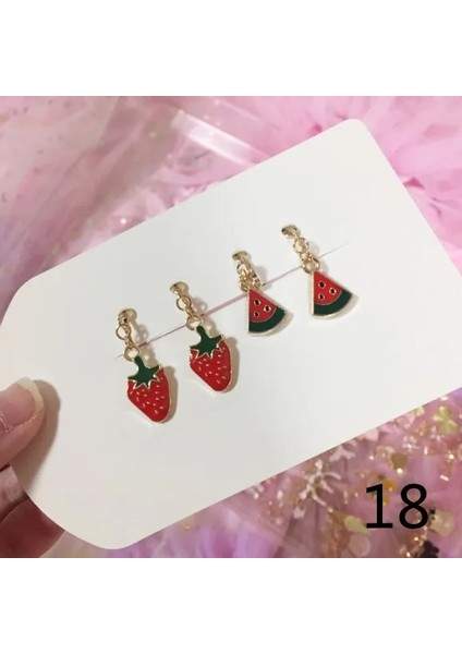 No.18 Boyutu 2 Pairsset 2 Pairsset Yeni Gelenler Sevimli Beyaz Kediler Kelebek Klipsli Küpe Çocuklar Kızlar Için Küpe Takı Hiçbir Deldi Çocuk (Yurt Dışından)
