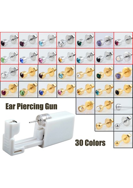 22-303 1 Pc Tek Kullanımlık Steril Kulak Delme Ünitesi Kıkırdak Tragus Helix Delme Tabancası Hıçbır Ağrı Delici Aracı Makine Seti Damızlık Dıy Takı (Yurt Dışından)