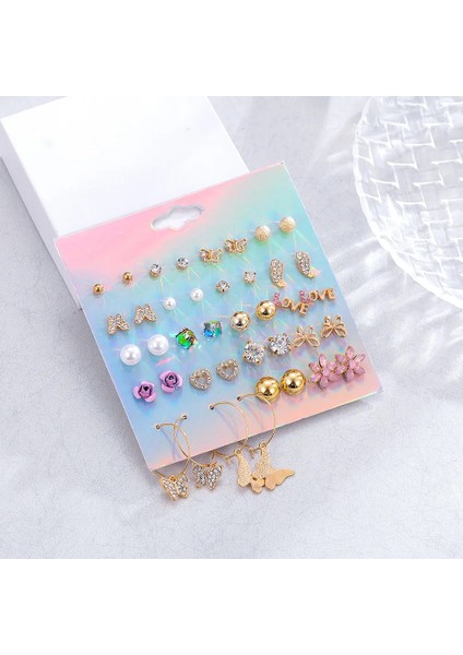 Zürafa Gökkuşağı Sevimli Lolipop Alpaka Unicorn Mix Küpe Seti Kızlar Için Kristal Bildirimi Küpe Takı Metal Parti Noel Küpe (Yurt Dışından) indirimleri