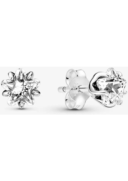 BUE012 Authentterling Gümüş Küpe Taç Köpüklü Aşk Kalp Kulak Çıtçıt Küpe Kadınlar Takı Için Noel Hediyeleri (Yurt Dışından)