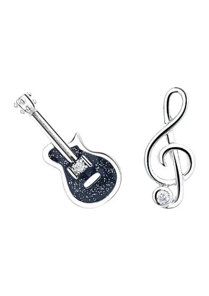 925 Ayar Gümüş Sevimli Gitar Notası Saplama Küpe Kadınlar Kızlar Için Düğün Parti Zarif Kore Takı Pendientes Bijoux (Yurt Dışından) fiyatları