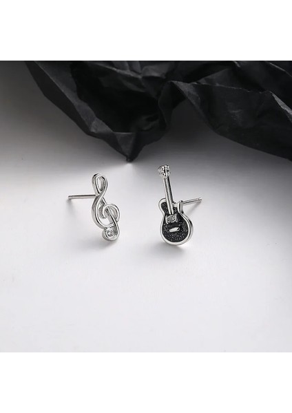 925 Ayar Gümüş Sevimli Gitar Notası Saplama Küpe Kadınlar Kızlar Için Düğün Parti Zarif Kore Takı Pendientes Bijoux (Yurt Dışından) fırsatları