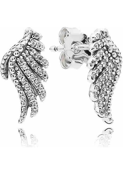 PAE058 Yeni Terling Gümüş Popüler Küpe Arı ve Kalp Dolanmış Daireler Görkemli Tüyler Allure Küpe Kadınlar Takı Hediye Için (Yurt Dışından)