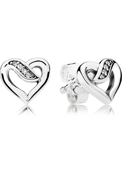 PAE058 Yeni Terling Gümüş Popüler Küpe Arı ve Kalp Dolanmış Daireler Görkemli Tüyler Allure Küpe Kadınlar Takı Hediye Için (Yurt Dışından) indirimleri