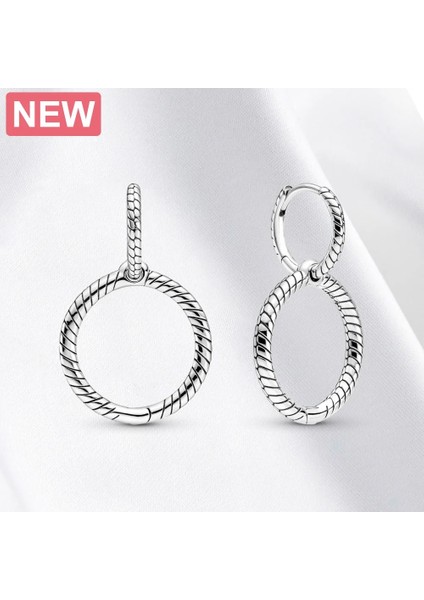 PAS437 Yeni Terling Gümüş Küpe Halka Küpe Gümüş Klasik Geometrik Kadın Küpe Asimetrik Küpe Dıy Takı (Yurt Dışından) fırsatları