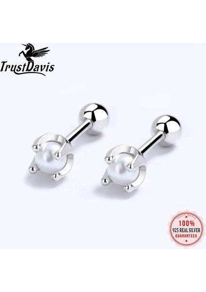 B Trustdavis Gerçek Terling Gümüş Moda Tatlı Yonca Yaprakları Cz Vida Saplama Küpe Kadınlar Için Çocuk Bebek Takı DA2240 (Yurt Dışından) fiyatları