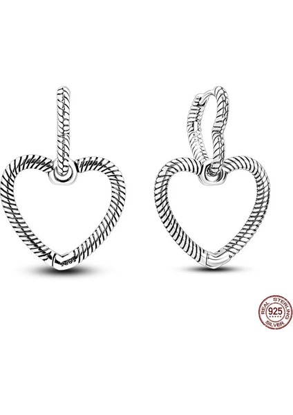 KJE044-O Sıcak Satış Hoop Küpeler 100% Terling Gümüş Küpe Fit Kolye Charm Kalp Ay Diy Takı Dreamcatcher Kadınlar Için Parti (Yurt Dışından)
