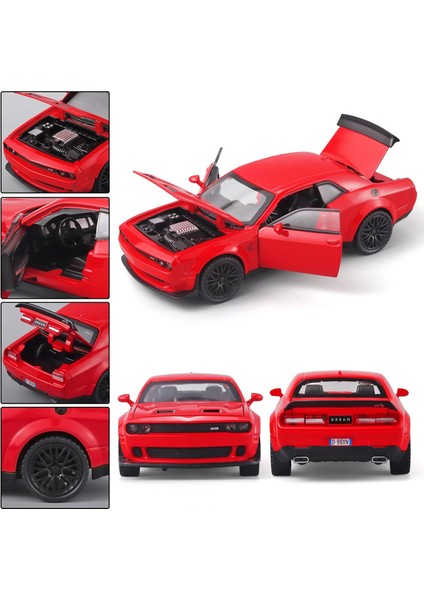 Çocuklar Için Oyuncak Arabalar 1/32 Dodge Challenger Hellcat Die Cast Metal Oyuncak Arabalar, Geri Çekilmiş Hellcat Arabaışıklı ve Müzikli Hellcat Oyuncak Araba Koleksiyon Model A (Yurt Dışından) fırsatları